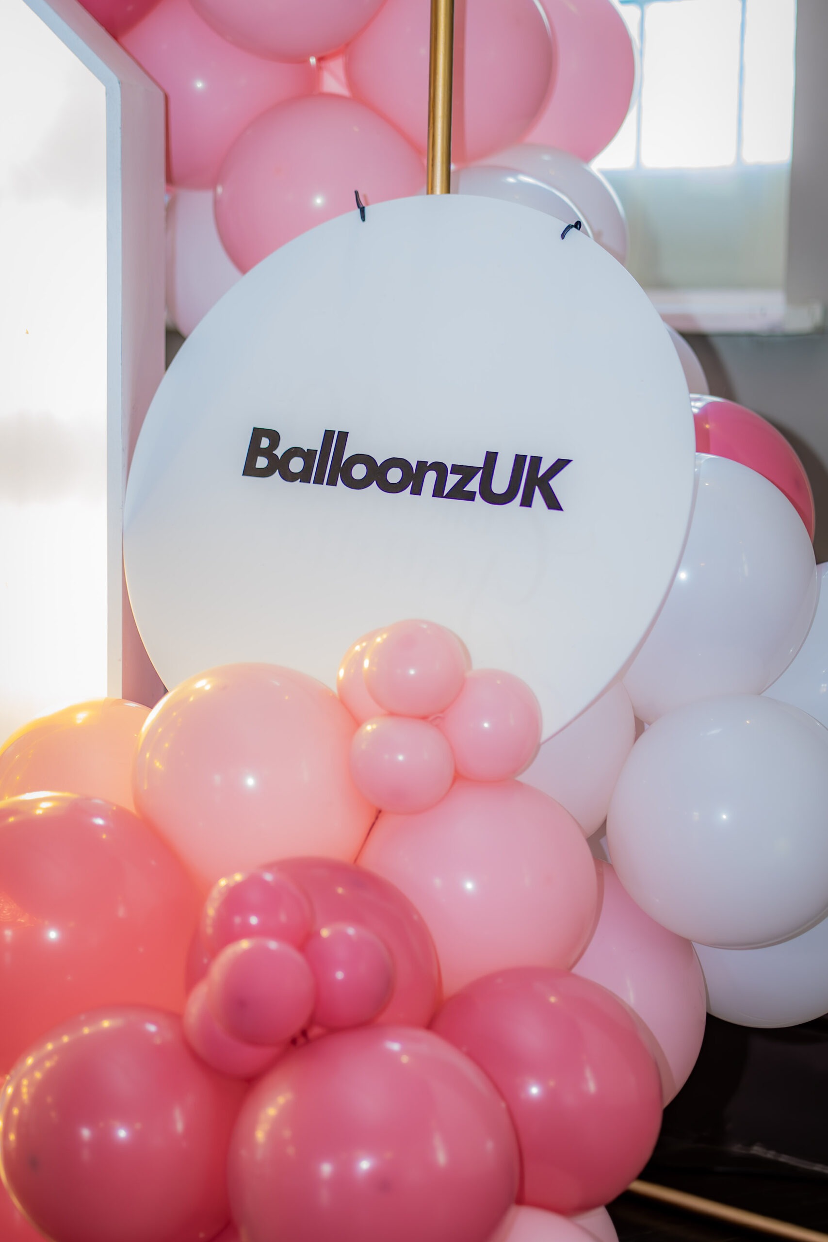 Balloonz UK logo on a display board - Gallery